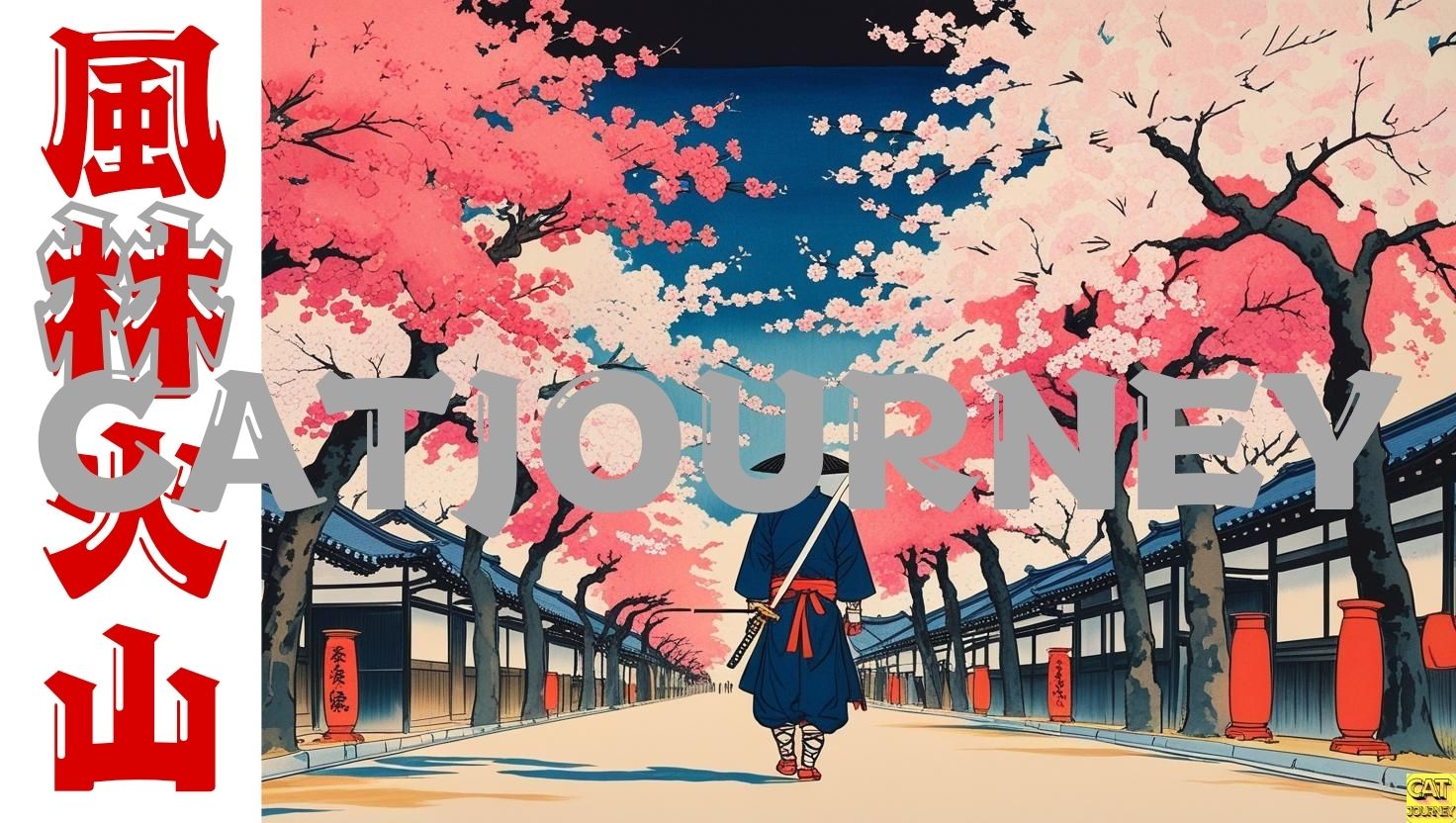 浮世絵風　武士　　　　UKIYOE-FU　BUSHI　デジタルアート　３枚